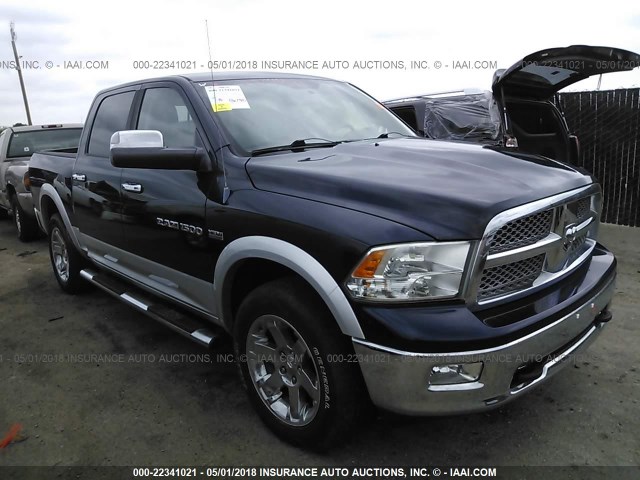 1C6RD7NT0CS238194 - 2012 DODGE RAM 1500 LARAMIE BLUE photo 1