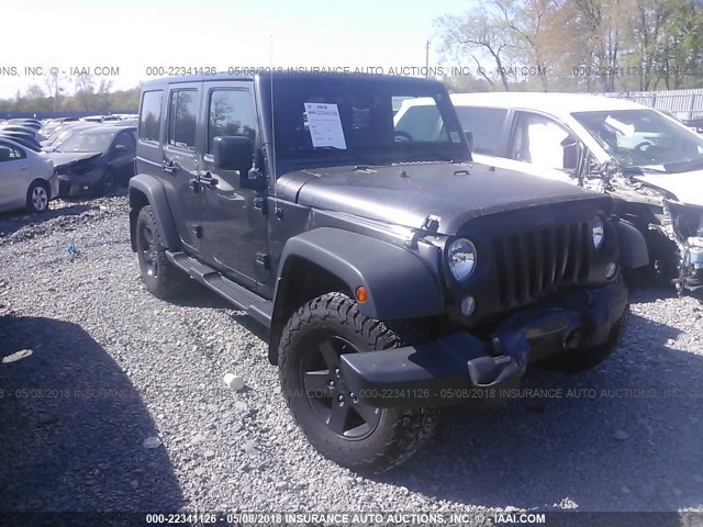 1C4BJWDG8HL595738 - 2017 JEEP WRANGLER UNLIMITE SPORT GRAY photo 1