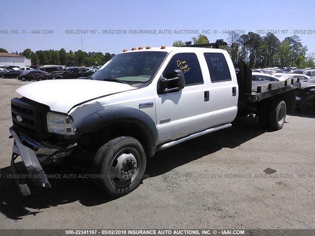 1FDXW47P76ED35996 - 2006 FORD F450 SUPER DUTY WHITE photo 2