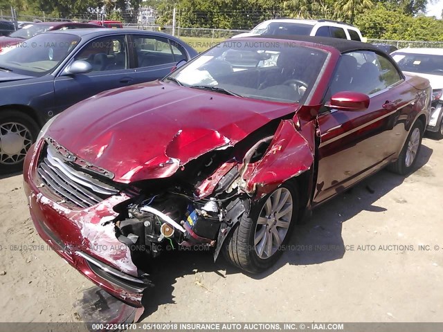 1C3BCBEB0CN139062 - 2012 CHRYSLER 200 TOURING RED photo 2