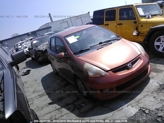 JHMGD386X7S058384 - 2007 HONDA FIT S ORANGE photo 1