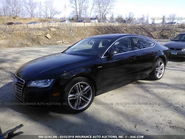 WAUSGAFC0CN022340 - 2012 AUDI A7 PRESTIGE BLACK photo 2