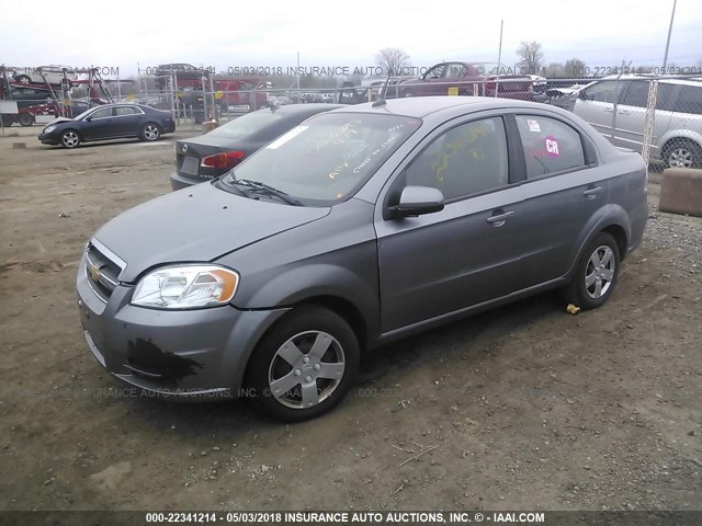 KL1TD5DE5BB228126 - 2011 CHEVROLET AVEO LS/LT GRAY photo 2