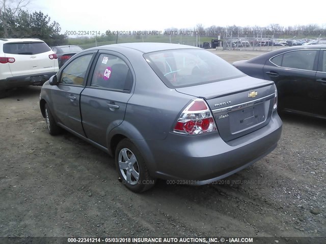 KL1TD5DE5BB228126 - 2011 CHEVROLET AVEO LS/LT GRAY photo 3