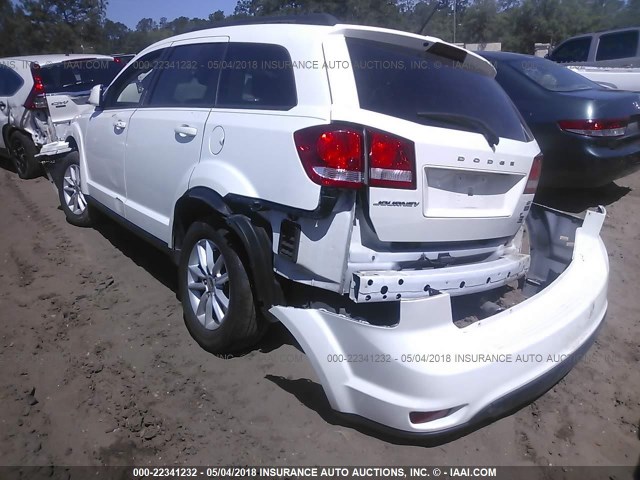 3C4PDCBG3FT664285 - 2015 DODGE JOURNEY SXT WHITE photo 3