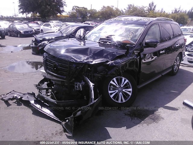 5N1DR2MN9JC616607 - 2018 NISSAN PATHFINDER S/SV/SL/PLATINUM 黑色 照片 2