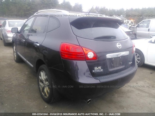 JN8AS5MV5CW359111 - 2012 NISSAN ROGUE S/SV BLACK photo 3