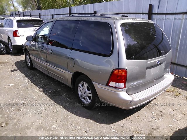 2FMDA53452BB44683 - 2002 FORD WINDSTAR SEL GOLD photo 3