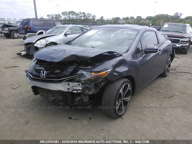 2HGFG4A57FH706377 - 2015 HONDA CIVIC SI GRAY photo 2