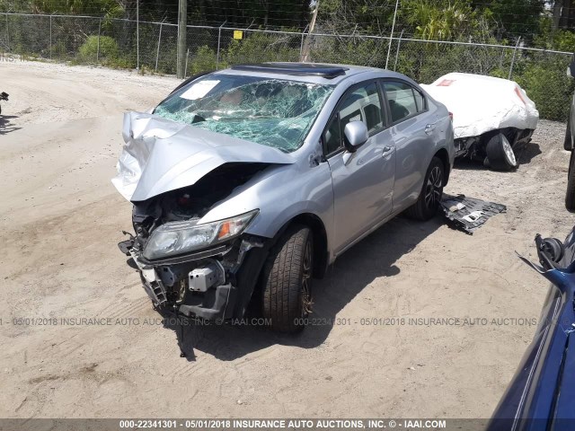 2HGFB2F94DH510702 - 2013 HONDA CIVIC EXL 银色 照片 2