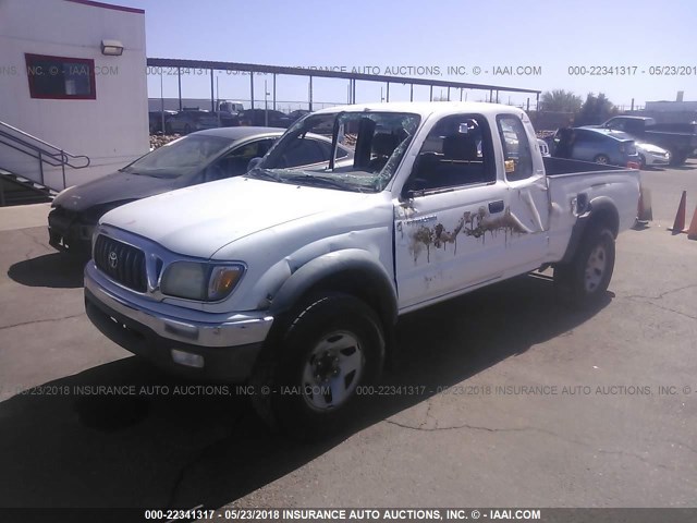5TESM92N31Z725216 - 2001 TOYOTA TACOMA XTRACAB PRERUNNER თეთრი ფოტო 2