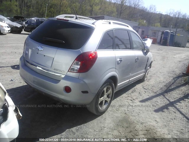 3GNAL3EK4ES569917 - 2014 CHEVROLET CAPTIVA LT SILVER photo 4