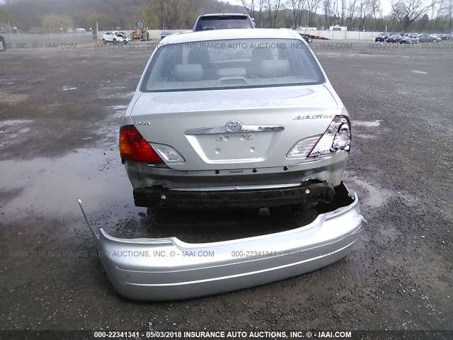 4T1BF28B9YU056821 - 2000 TOYOTA AVALON XL/XLS SILVER photo 6