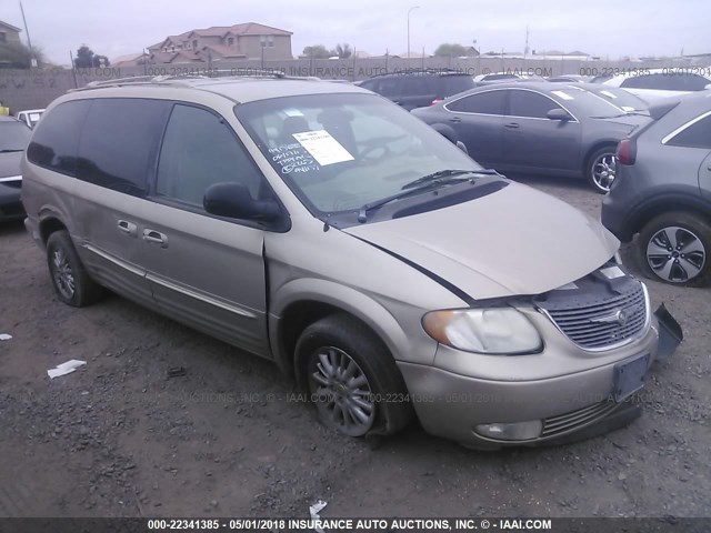 2C8GP64LX2R792263 - 2002 CHRYSLER TOWN & COUNTRY LIMITED GOLD photo 1