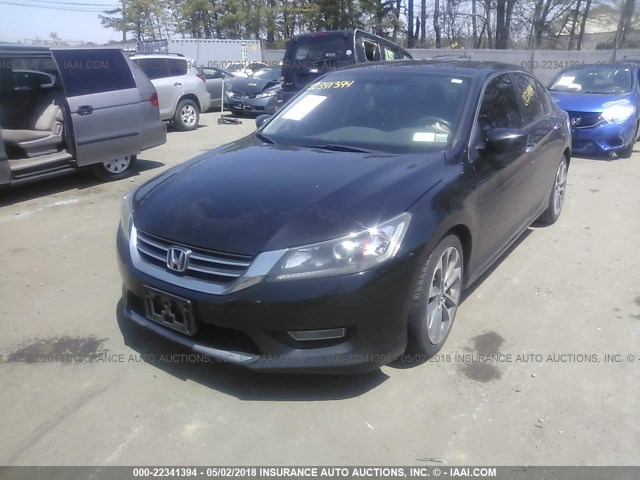 1HGCR2F5XDA247271 - 2013 HONDA ACCORD SPORT BLACK photo 2