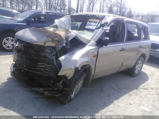 5FNYF28167B006052 - 2007 HONDA PILOT LX GRAY photo 2