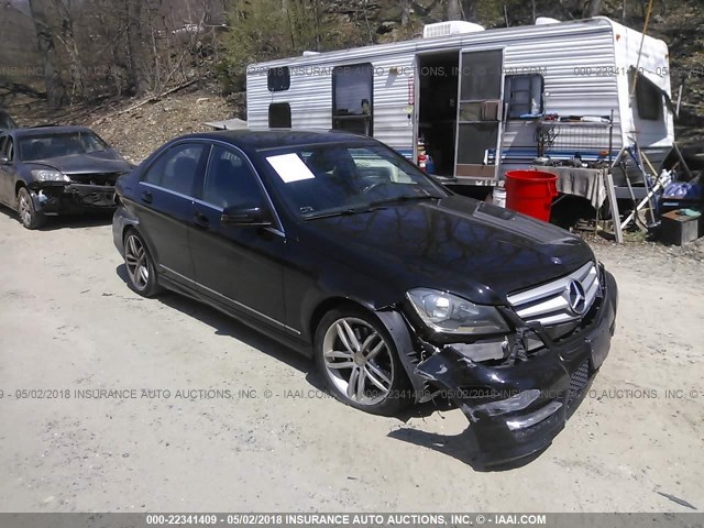 WDDGF8AB6DR266500 - 2013 MERCEDES-BENZ C 300 4MATIC BLACK photo 1