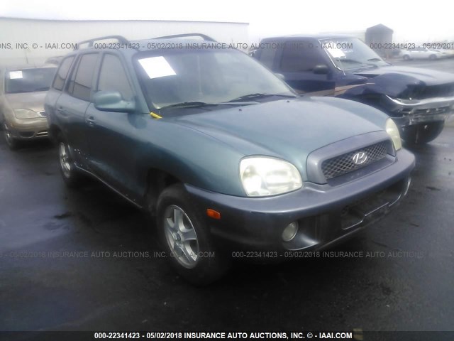 KM8SC83D81U061289 - 2001 HYUNDAI SANTA FE GLS/LX GREEN photo 1