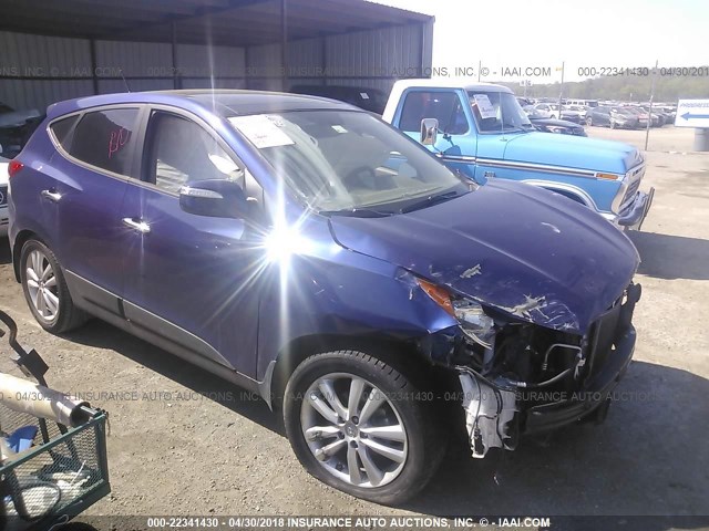 KM8JU3AC0BU262093 - 2011 HYUNDAI TUCSON GLS/LIMITED BLUE photo 1