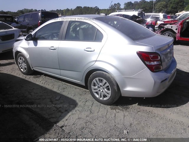 1G1JB5SH7H4157214 - 2017 CHEVROLET SONIC LS 银色 照片 3