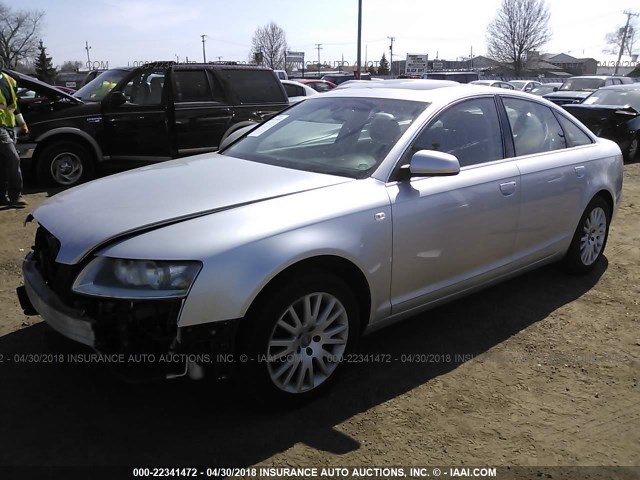 WAUDH74F77N096933 - 2007 AUDI A6 3.2 QUATTRO SILVER photo 2