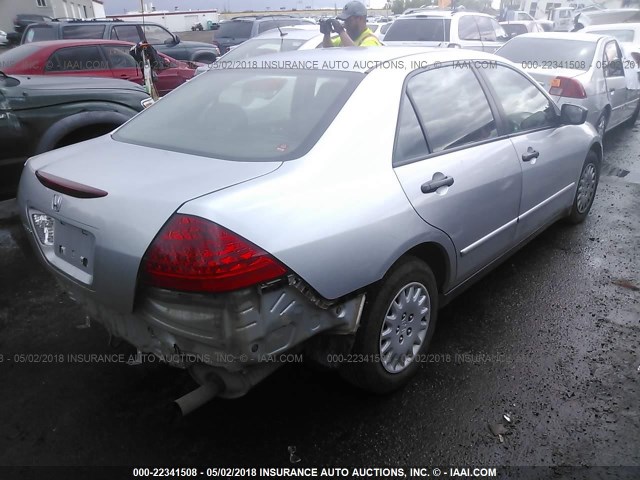 JHMCM56157C001182 - 2007 HONDA ACCORD VALUE SILVER photo 4