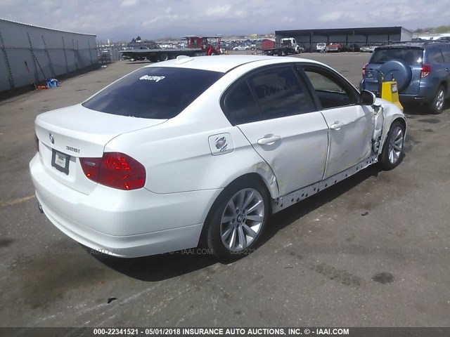 WBAPK5C50BF122741 - 2011 BMW 328 XI SULEV WHITE photo 4