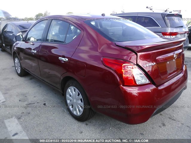 3N1CN7AP8JL817811 - 2018 NISSAN VERSA S/S PLUS/SV/SL RED photo 3