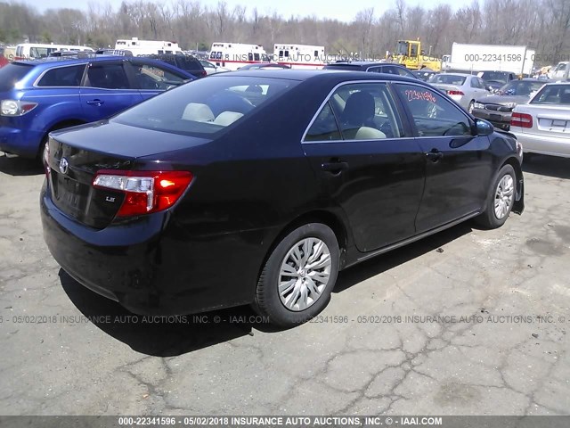 4T1BF1FK2CU021222 - 2012 TOYOTA CAMRY SE/LE/XLE BLACK photo 4