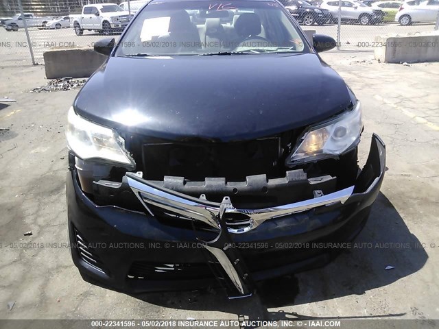 4T1BF1FK2CU021222 - 2012 TOYOTA CAMRY SE/LE/XLE BLACK photo 6