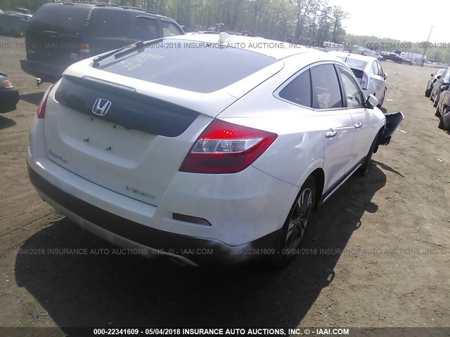 5J6TF2H56DL003328 - 2013 HONDA CROSSTOUR EXL WHITE photo 4