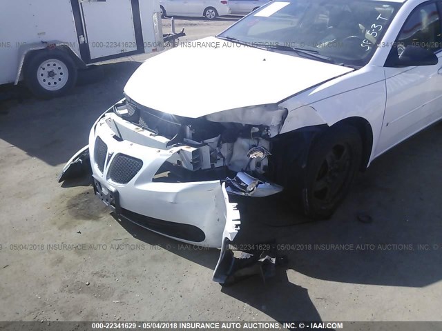 1G2ZG57B794194656 - 2009 PONTIAC G6 WHITE photo 6