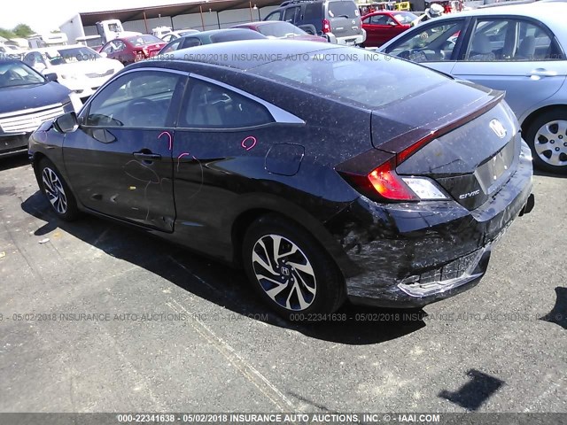 2HGFC4B5XHH302695 - 2017 HONDA CIVIC LX BLACK photo 3