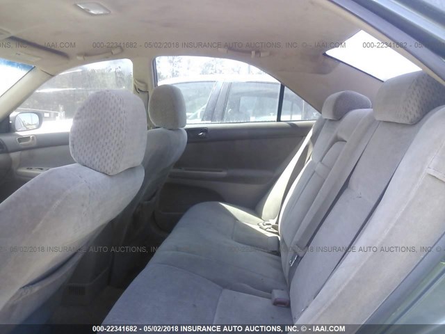 4T1BE32K64U304115 - 2004 TOYOTA CAMRY LE/XLE/SE მწვანე ფოტო 8