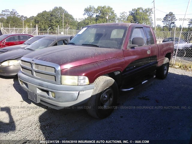 1B7HC13Y01J209428 - 2001 DODGE RAM 1500 BURGUNDY photo 2