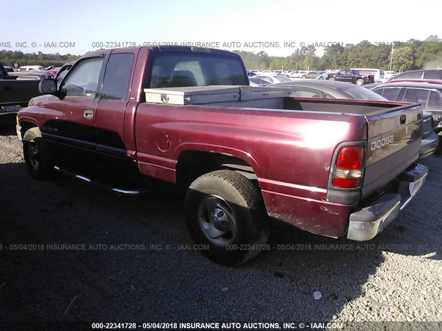 1B7HC13Y01J209428 - 2001 DODGE RAM 1500 BURGUNDY photo 3