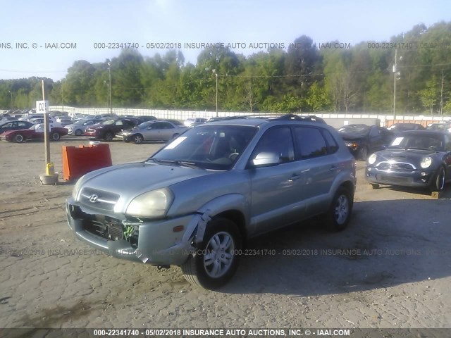 KM8JN12D27U638261 - 2007 HYUNDAI TUCSON SE/LIMITED TURQUOISE photo 2