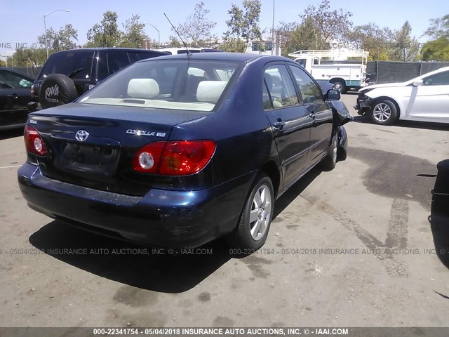 1NXBR32E53Z051320 - 2003 TOYOTA COROLLA CE/LE/S BLUE photo 4