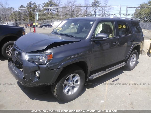 JTEBU5JR8G5391589 - 2016 TOYOTA 4RUNNER SR5 PREM/LTDL/TRAIL/TRD GRAY photo 2