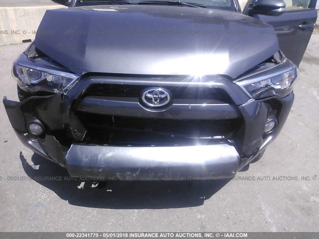 JTEBU5JR8G5391589 - 2016 TOYOTA 4RUNNER SR5 PREM/LTDL/TRAIL/TRD GRAY photo 6