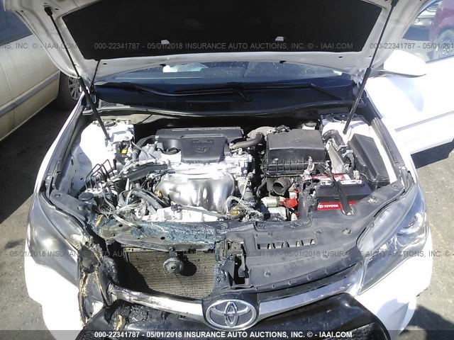 4T1BF1FK2FU051227 - 2015 TOYOTA CAMRY LE/XLE/SE/XSE WHITE photo 10