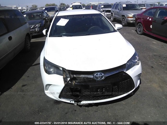 4T1BF1FK2FU051227 - 2015 TOYOTA CAMRY LE/XLE/SE/XSE WHITE photo 6