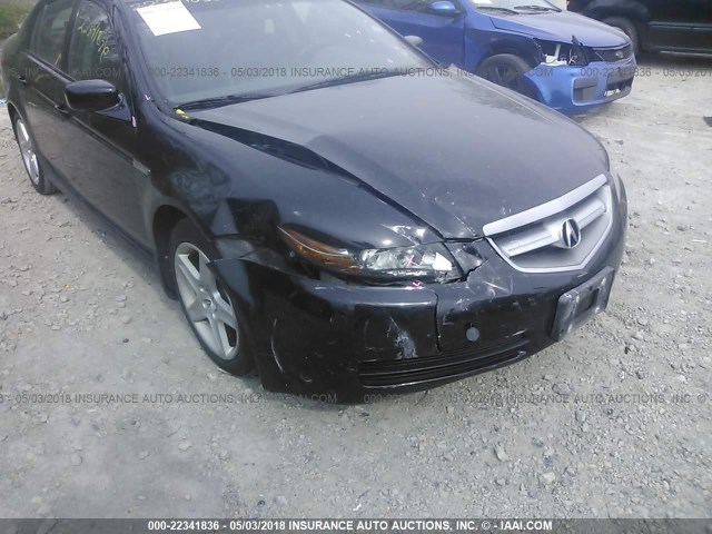 19UUA66215A031397 - 2005 ACURA TL BLACK photo 6