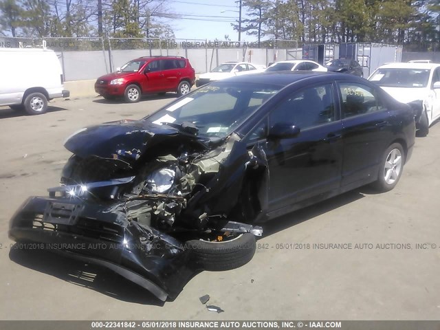 2HGFA16948H349738 - 2008 HONDA CIVIC EXL BLACK photo 2