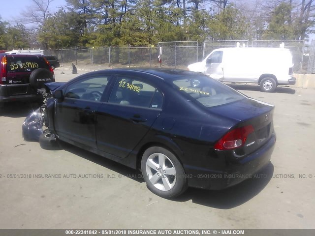 2HGFA16948H349738 - 2008 HONDA CIVIC EXL BLACK photo 3