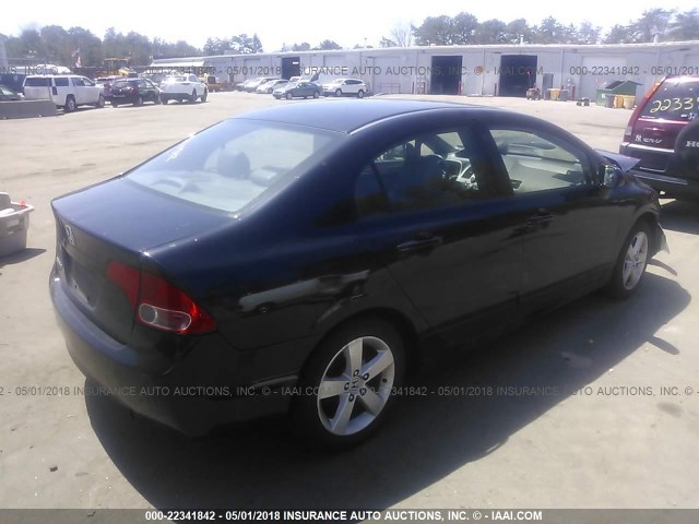 2HGFA16948H349738 - 2008 HONDA CIVIC EXL BLACK photo 4
