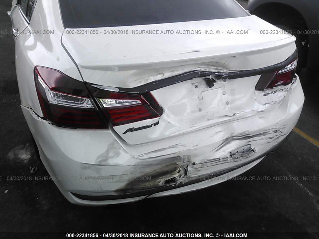 1HGCR2F51GA129579 - 2016 HONDA ACCORD SPORT Ақ фото 6