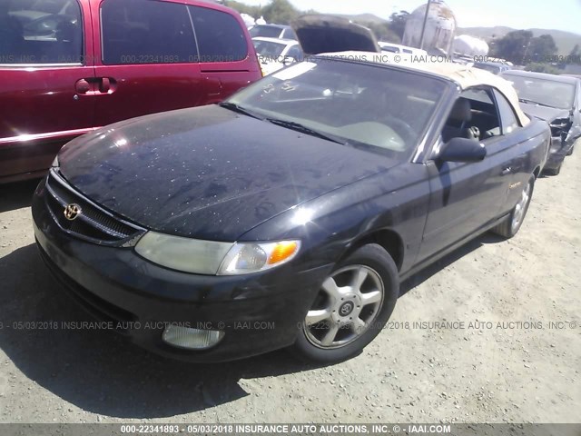 2T1FF28P31C476658 - 2001 TOYOTA CAMRY SOLARA SE/SLE BLACK photo 2