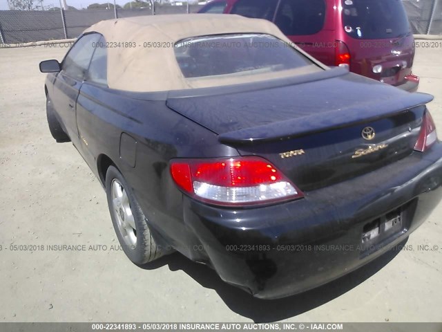 2T1FF28P31C476658 - 2001 TOYOTA CAMRY SOLARA SE/SLE შავი ფოტო 3
