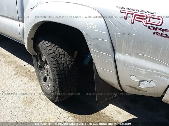 3TMLU4ENXAM045233 - 2010 TOYOTA TACOMA DOUBLE CAB SILVER photo 6